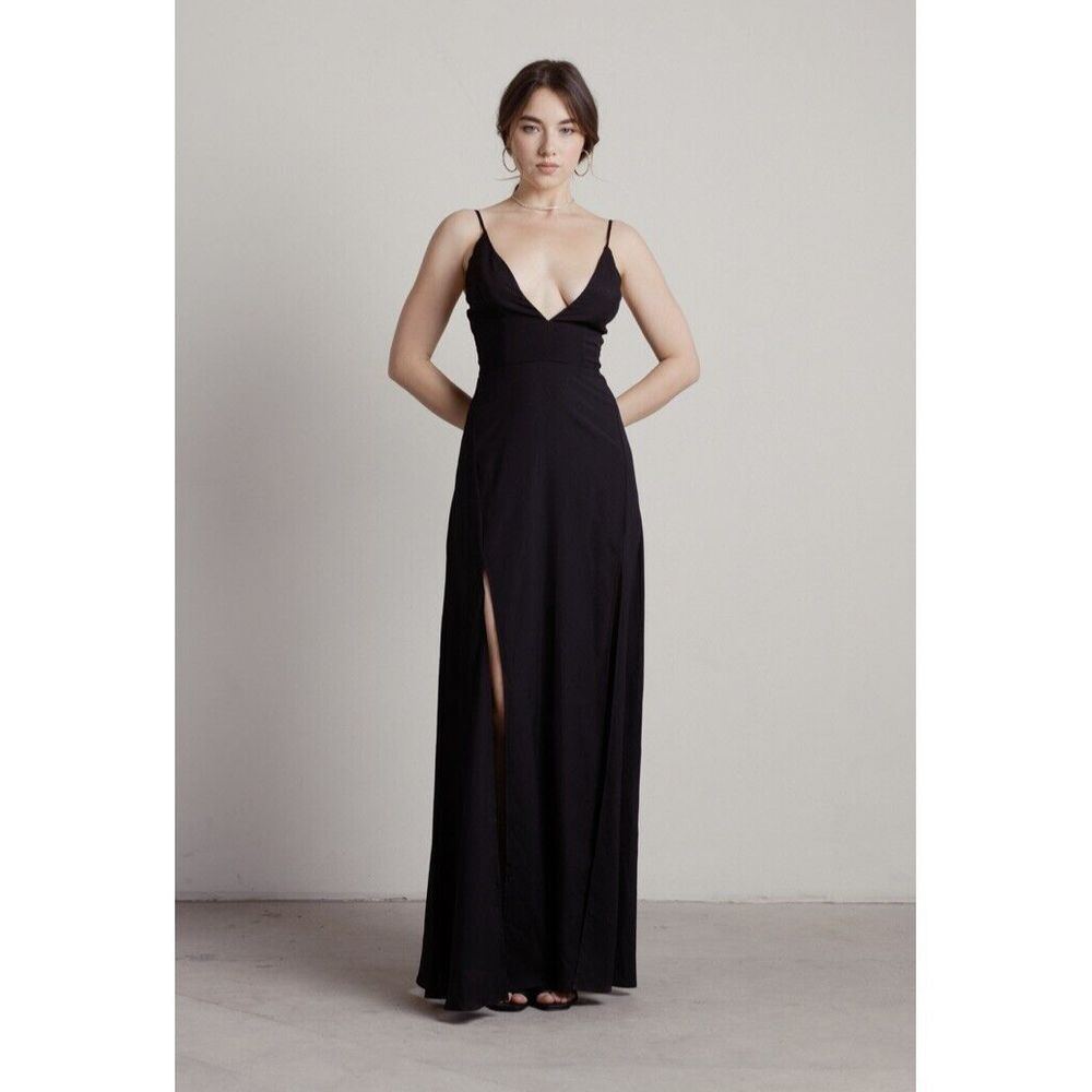 Tobi Under Your‎ Spell  Black Dual Slit Sexy Maxi Dress Size M